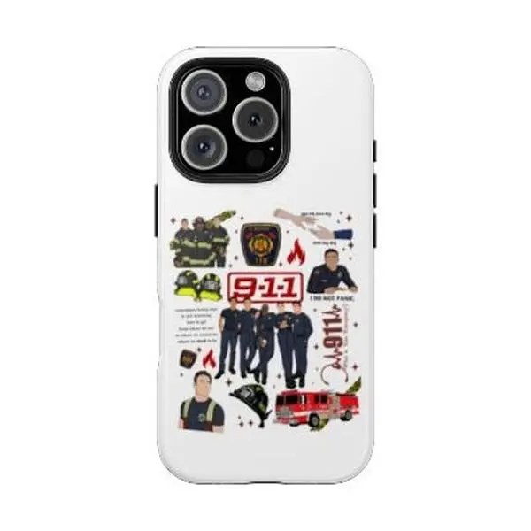 911 TV Show Phone Case, Emergency First Responder iPhone Cover, Firefighter And Dispatcher Gift