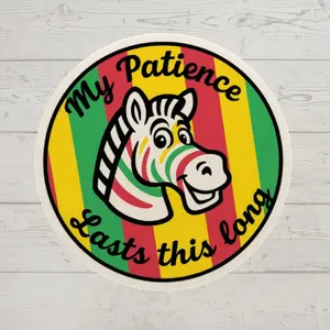 Funny Retro Zebra Gum Sticker, Sarcastic Sticker, 90s Nostalgia Gift, Hardhat sticker, Tradesman Stickers, Electricity, Construction decal