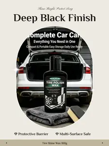 fathersdaygift  100g Full-Car & Motorcycles Tire Shine Wax｜Long Lasting Tire Shine & Rubber Restorer｜Water & Dust Repellent Tire Care for Cars, SUVs, Bikes & Exterior Trim