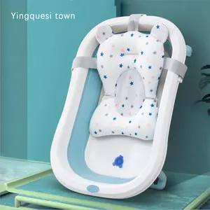 Baby Bath Cushion Pad Newborn Bathtub Mat Infant Bath Supporter Net Baby Bathtub Pillow Non-Slip Floating Bathing Tub Seat