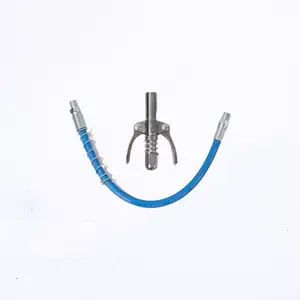 Dual Handle High Pressure Oil Nozzle Set Manual Air Lubricator Gun Head Grease Machine, Durable Construction, Easy Operation