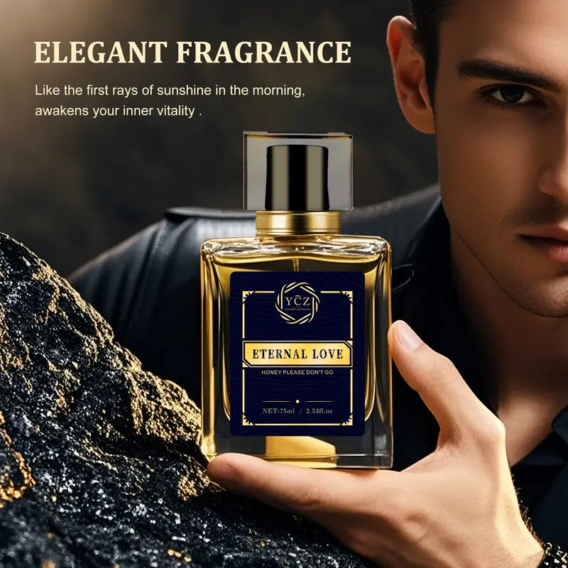 YCZ Eternal Love Perfume 2.6oz - Luxurious Aromatic Cologne with Musk Ambergris Jasmine Rose Patchouli & Fruity Notes Vanilla Scented Liquid Eau De Parfum Edp Intense Eau De Parfum Eau De Parfum Edp Intense 2