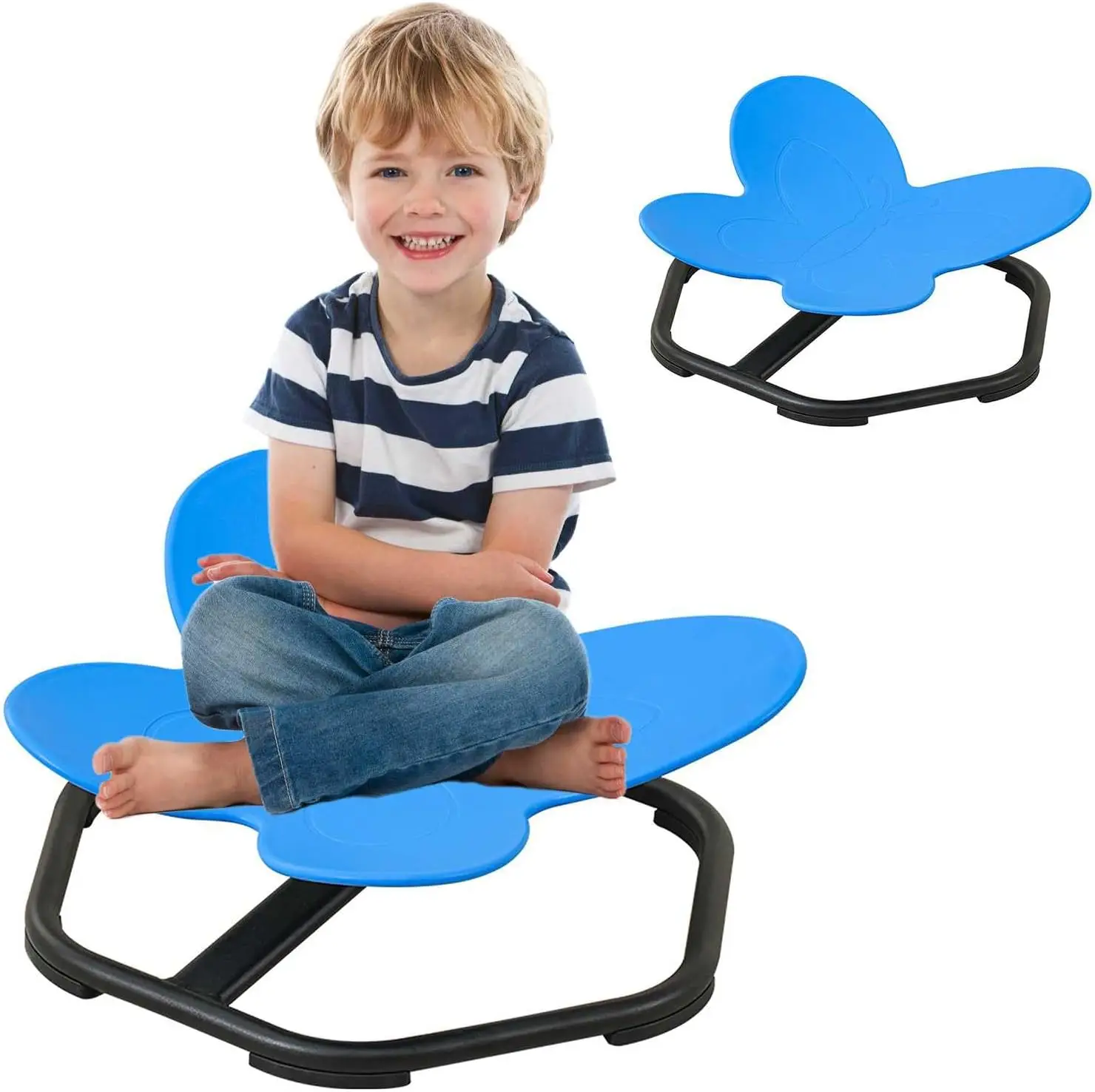 Autistic children's stress relieving toys carousel chair, can sit and rotate Carousel sensory chair, children's body coordination training Spinning Re