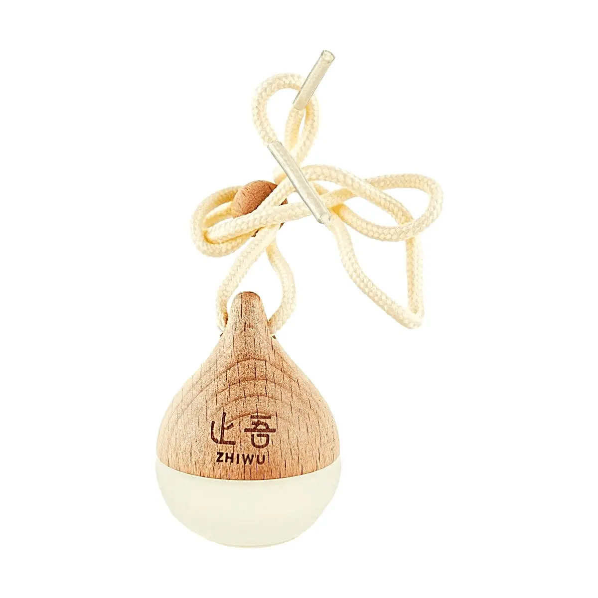 Zhiwu Water Drop Car Air Freshener Diffuser - Multifunctional Hanging Car Charm for Rearview Mirror, Essential Oil Aroma Diffuser, Odor Eliminator, "Mountain Spring" Scent