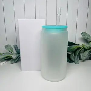 16oz Frosted Colored Glass Can | Blank