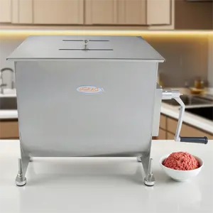 Hakka 30Liter/60lb Capacity Stainless Steel Manual Meat Mixers , Fixed Tank,Sausage Mixer Machine