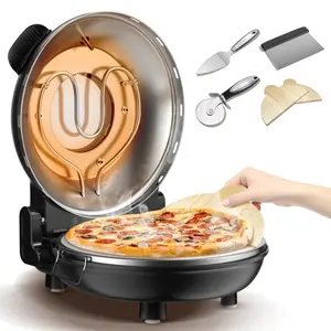[Four accessories] Pizza Maker, Pizza Oven, Pizza Maker Machine for Home, Portable Electric Pizza Oven Indoor, Pizza Oven for 12 Inch Pizza Stone, with Viewing Window blackstone Kitchen Bake