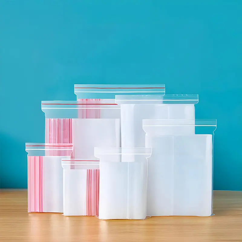 Food Grade Thick Clear Self-lock Bags Waterproof Leak-free Tight Seal High Weight Capacity General Household Storage Bags