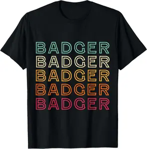 100% cotton Unisex Retro Badger Vintage Badger T-Shirt