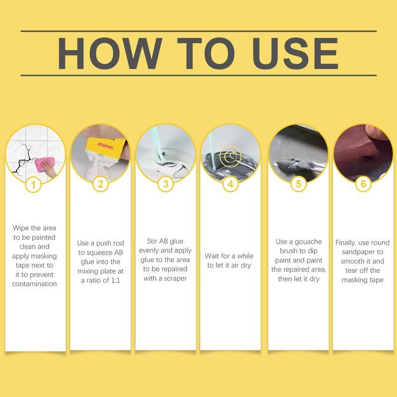 Super Strong Tile Crack Repair Glue - Fills Cracks in Ceramic, Porcelain, Marble, Glazed Surfaces