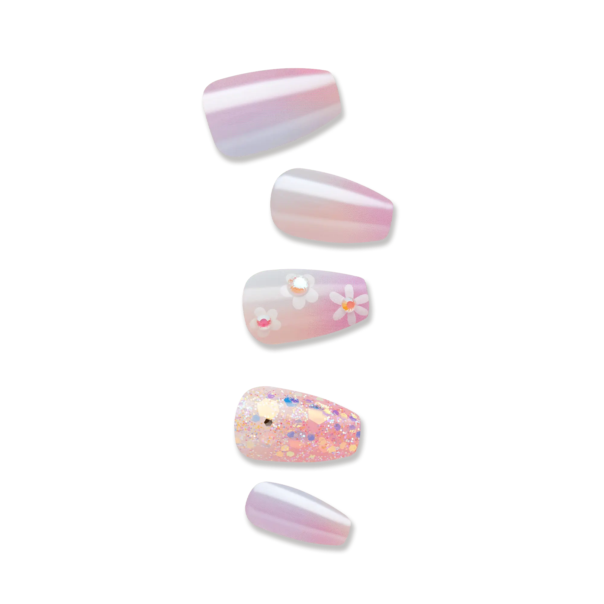 Impress Premium No Glue Fake Press On Nails - Portal | 3D & Jewel Design, Purple, Medium, Coffin, Manicure Impress Premium No Glue Fake Press On Nails - Portal | 3D & Jewel Design, Purple, Medium, Coffin, Manicure