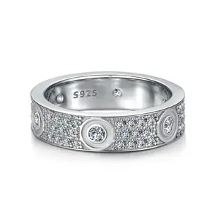 Timeless Band | 925 Sterling Silver | Wide Sparkle CZ Ring