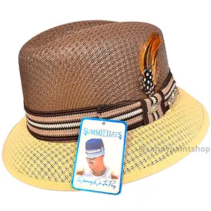 Classic Cruiser Canela - Dark Brown & Khaki - Authentic Danny De La Paz Lowrider Derby Signature Hat Collection - Inspired Boulevard Nights Fedora by Summit Hats
