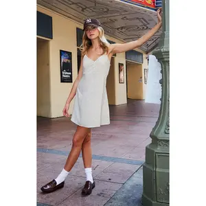John Galt Women's Sand Floral Button Mini Dress