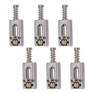 6Pack Upgrade Metal Roller Guitar Saddle Bridge String Saddles For Electric Bridge Guitar Replacement Accessories