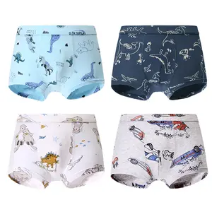 Dorsill Kids' Cotton Underwear 4-Pack Boxer Briefs Soft Comfy No Side Seams Wide, soft-bound waistband breathable cotton for 3-14 Kids Comfortable Everyday Wear
