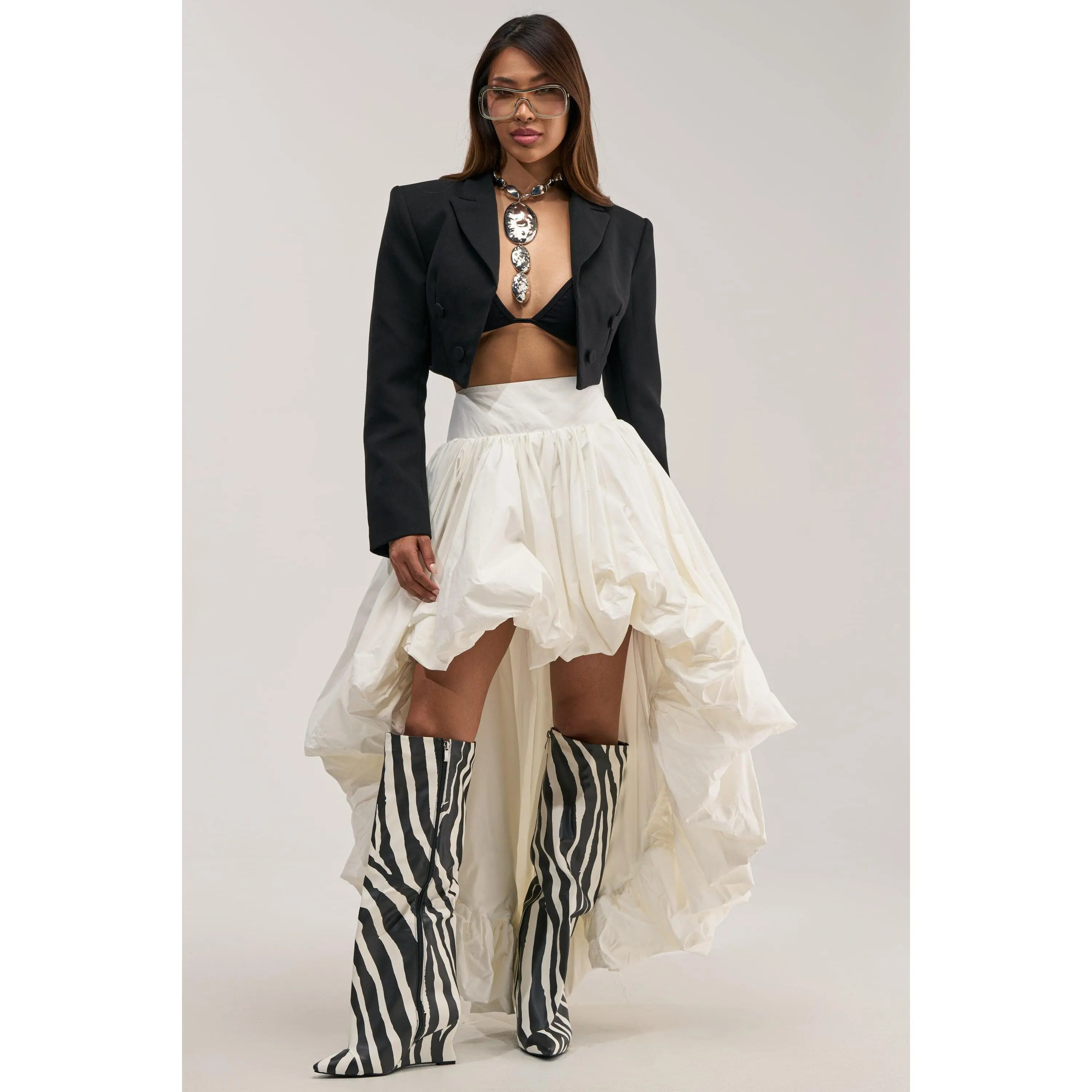 THE BIGGER THE BETTER HIGH LOW MAXI SKIRT