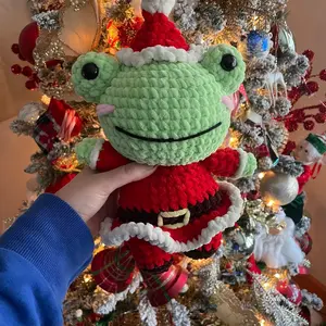 Crochet Santa Frog