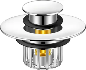 Tub Stopper | Shower Drain Hair Catcher | Pop-up Drain Stopper with Strainer | Bathroom Bathtub Plug | Drain Protector for 1-1/2 to /4" Bath Drain Hole