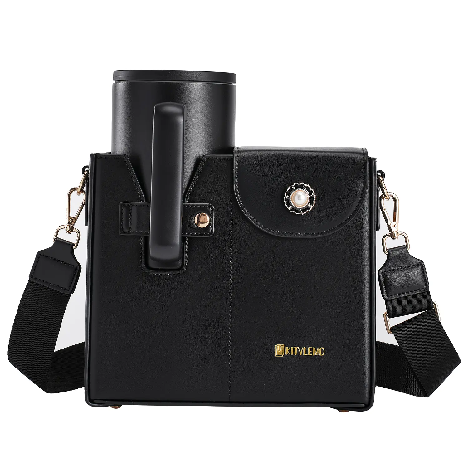 Kitylemo water bottle bag,portable crossbody water cup storage bag,cup purse for tumbler,cup holder bag,cup carrier bag Drinkware Stylish