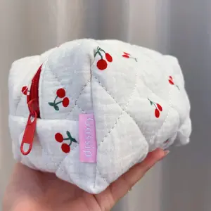 Gossip x HoneyGurl Cherries Quilted Makeup Bag