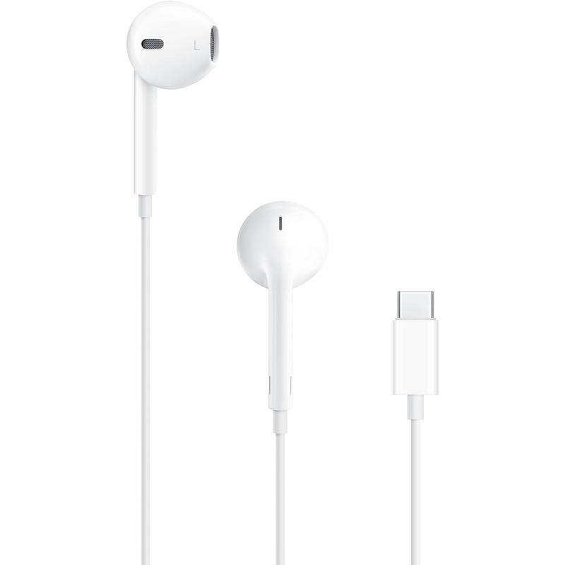 Apple EarPods Headphones with USB-C Plug, Wired Ear Buds with Built-in Remote to Control Music, Phone Calls, and Volume