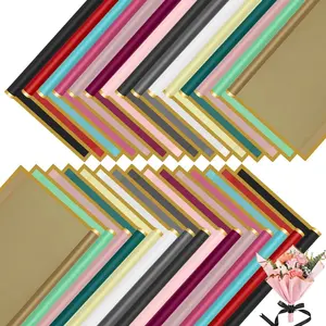 300 Sheets Flower Wrapping Paper, 22.8'' x 22.8''  Edge  Korean Flower Bouquet Wrapping Paper Bulk Floral Wrap Packaging Paper for Wedding Mother's Day Anniversary DIY Crafts, 15 Colors