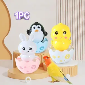 Parrot Toy Anti-Stress Chew Bite Bird Toys, Cat Toy Wobble Fun Pet Interest Stimulator, Ideal for Small Animals & Birds
