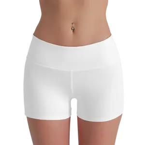 White Vulcan hand -Women's Poly Yoga Shorts