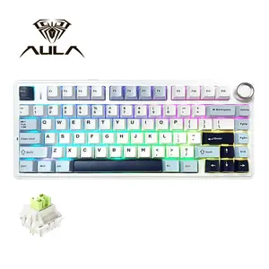 F75 Wireless Mechanical Keyboard, RGB Backlight Keyboard with Replaceable Axis, Hot Plug-in Keyboard for Gaming, Gaming Accessories