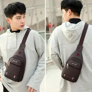 Men'S Casual Outdoor Small Chest Bag, Single Shoulder Backpack, Sports Small Sling Bag, Travel Small Backpack, Men'S Chest Pack, Oxford Material, Zipper Closure, Hand Wash or Professional Dry Clean, for Going Out