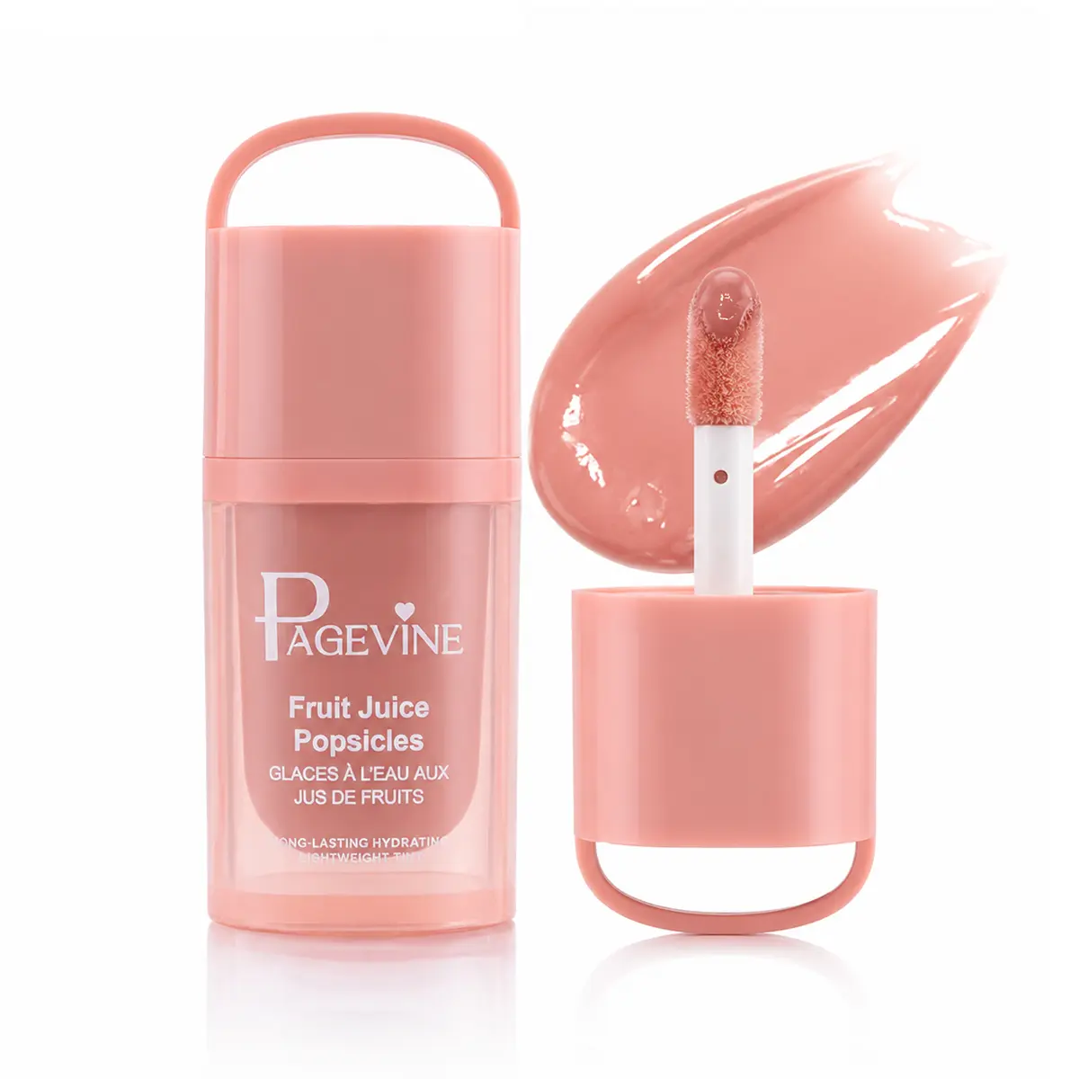 Glossy Water Lip Tint, Water-to-Oil Formula with Buildable Color, Lightweight Hydrating Lip Stain, Juicy Dewy Finish That Lasts All Day.