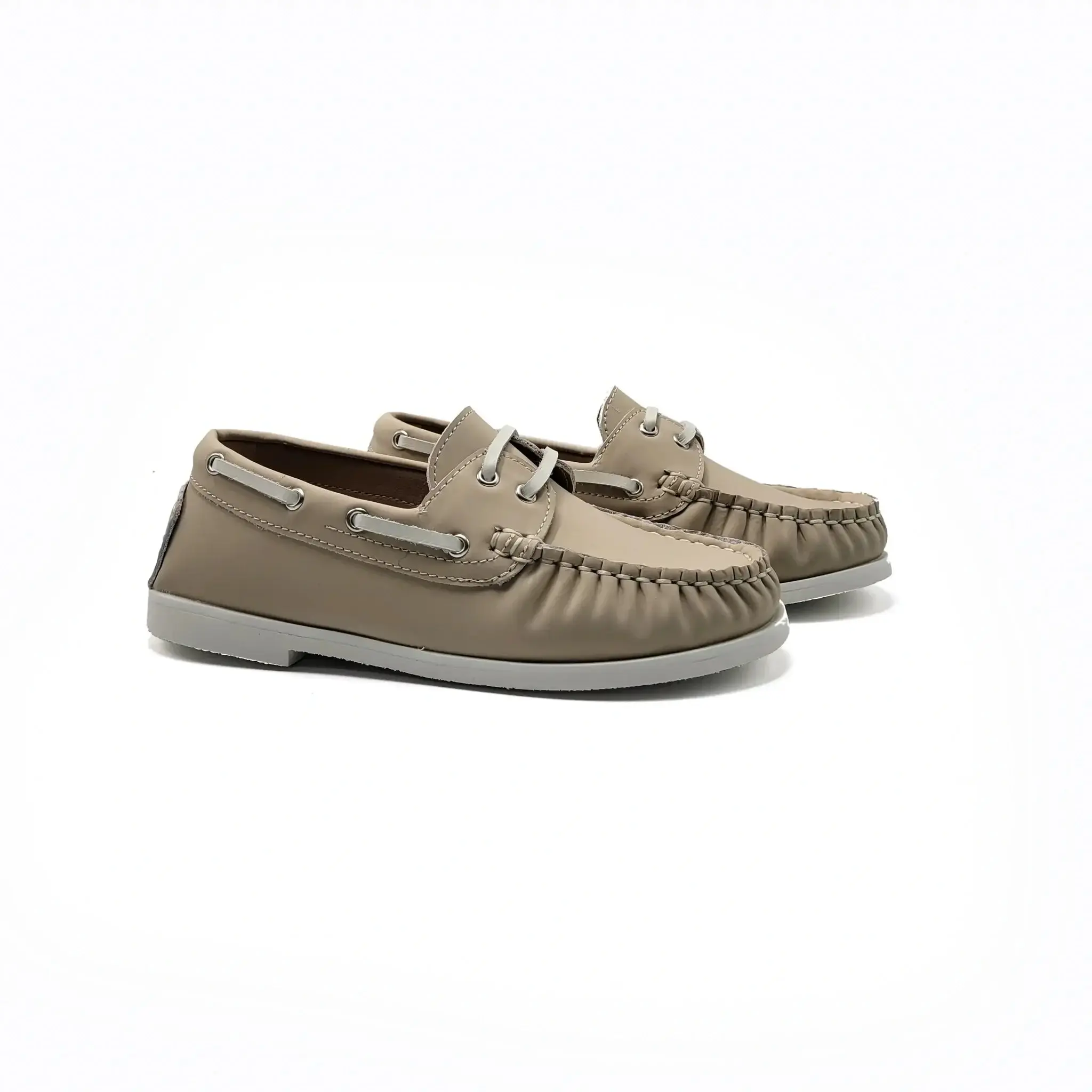 Mamelina Sand Leather Boat Loafer