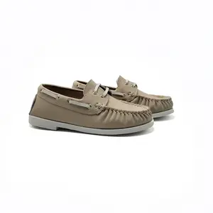 Mamelina Sand Leather Boat Loafer