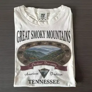 Vintage Great Smoky Mountains Graphic Tshirt, Retro Comfort Colors Tennessee National Park 90s Nostalgia Unisex Shirt