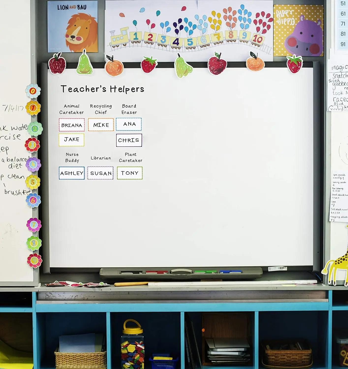 Magnetic Dry Erase Labels with Marker | 32 Reusable Whiteboard Cards 3.5" x 1.75" | Blank Magnets for Office, Classroom, or Refrigerator Use as Tags