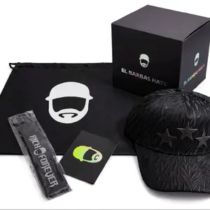 Barbas hats-X CT-rockstarblack,Includes [box,bag,certificate and keychain ]