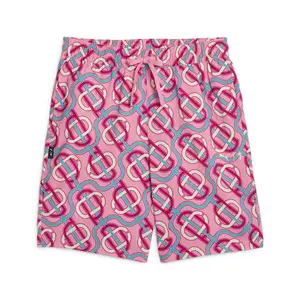 PUMA Mens X Palm Tree Crew Graphic 8 Inch Shorts Casual Bottoms Casual - Pink