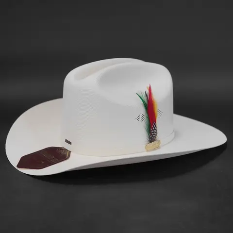 Morcon Chaparral 1000X Falda 3.5" Telar Brim Cowboy Hat Sombrero Short Crown 4.5" Toquilla Blanca Sombrero Superlight Estilo Panter