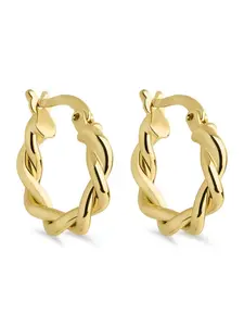 Hazel Textured Twisted Hoop Earrings