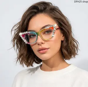 Clear Lens Cat Eye Eyeglasses, Lightweight Comfortable Spectacles Suitable For Daily Casual Outfits And Electronic Screen Use, Classic Fashion Frame Decorative Eyewear For Unisex All Occasion Wearing