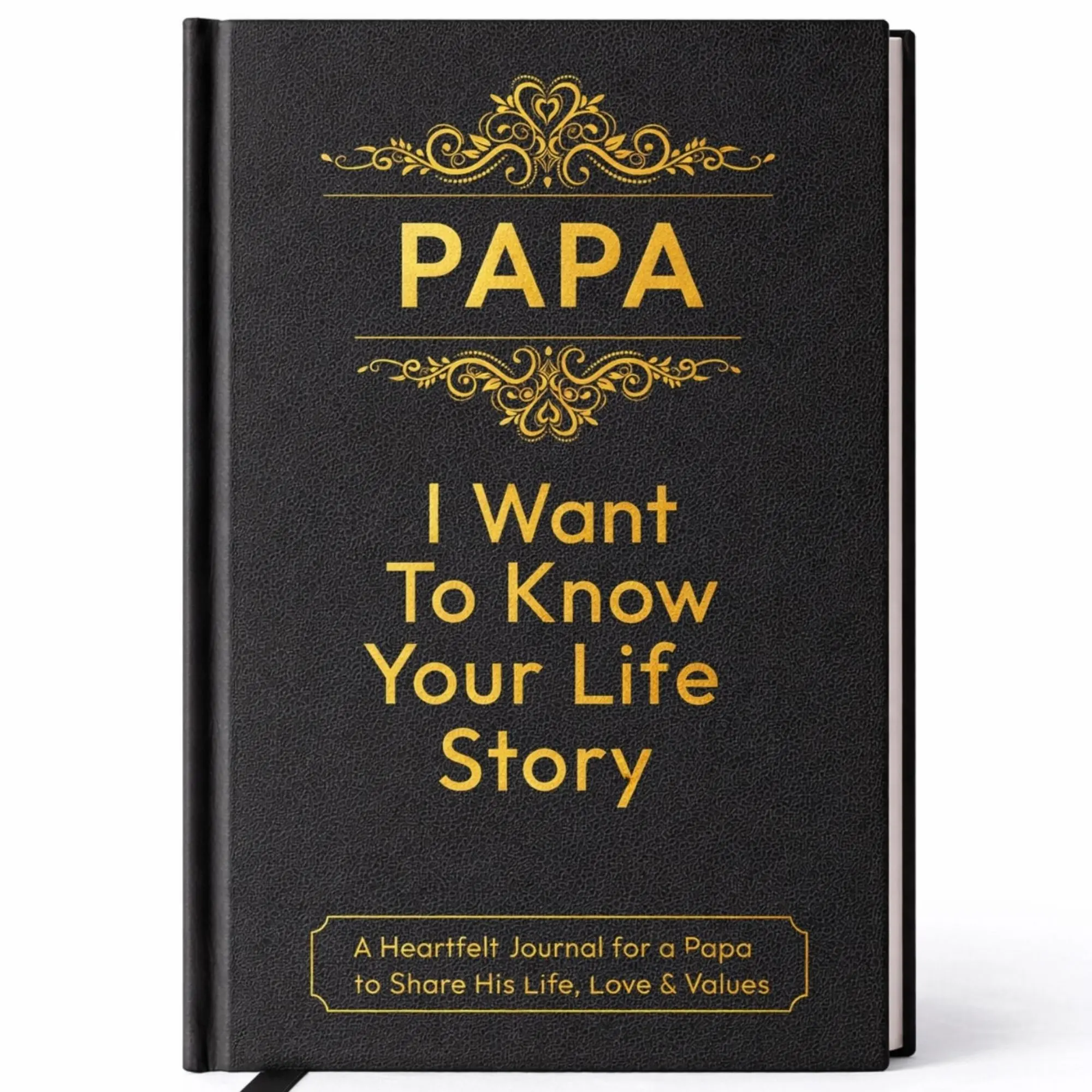 Know Your Life Story, Papa - Gifts Papa I Want to Know Your Life Story Leather Journal (Hardcover) - Papa Gifts for Fathers Day - Share His Life Story - Ideal Gifts for Christmas or Birthday from Granddaughter GrandSon