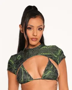 Cyber Matrix Ultra Cropped Top