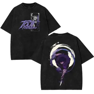 Zen’in Outcast Anime Manga Game 2-Sided Washed T-Shirt Hoodie Unisex Graphic Tee 90s Cotton Streetwear Shirts Men 100% Premium Cotton 230gsm Soft Durable Relaxed Fit S-5XL Fabric Menswear Seamless Rib Collar Top Crewneck - Gamis