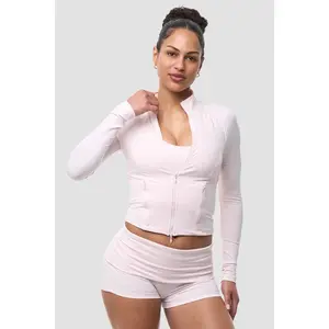 Nova Contour Sculpt 2-Way Zip Jacket – Sculpting Workout Jacket