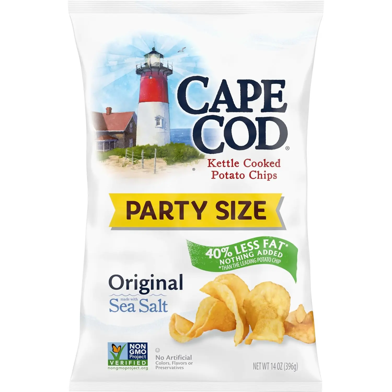 Potato Chips, Less Fat Original Kettle Chips, 14 OzPotato Chips, Less Fat Original Kettle Chips, 14 Oz