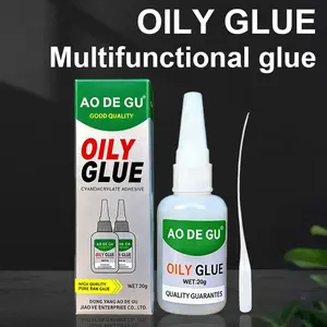 [4PCS] AO DE GU Oily Super Glue, 30s Fast Curing Universal Instant Adhesive for PVC Metal Wood & Rubber Repair, Must-Have Household Safety Kit for DIY Projects