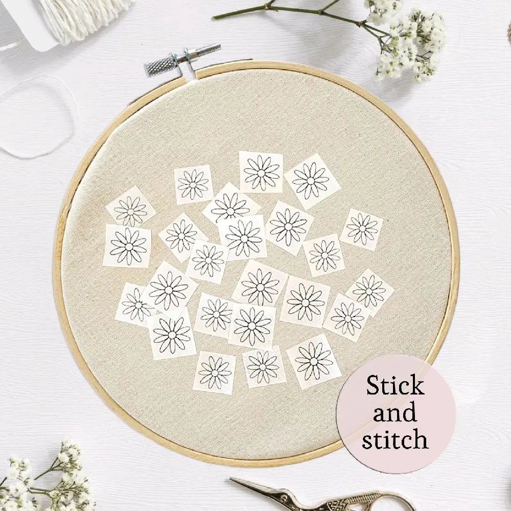 stick and stitch mini daisies embroidery patterns