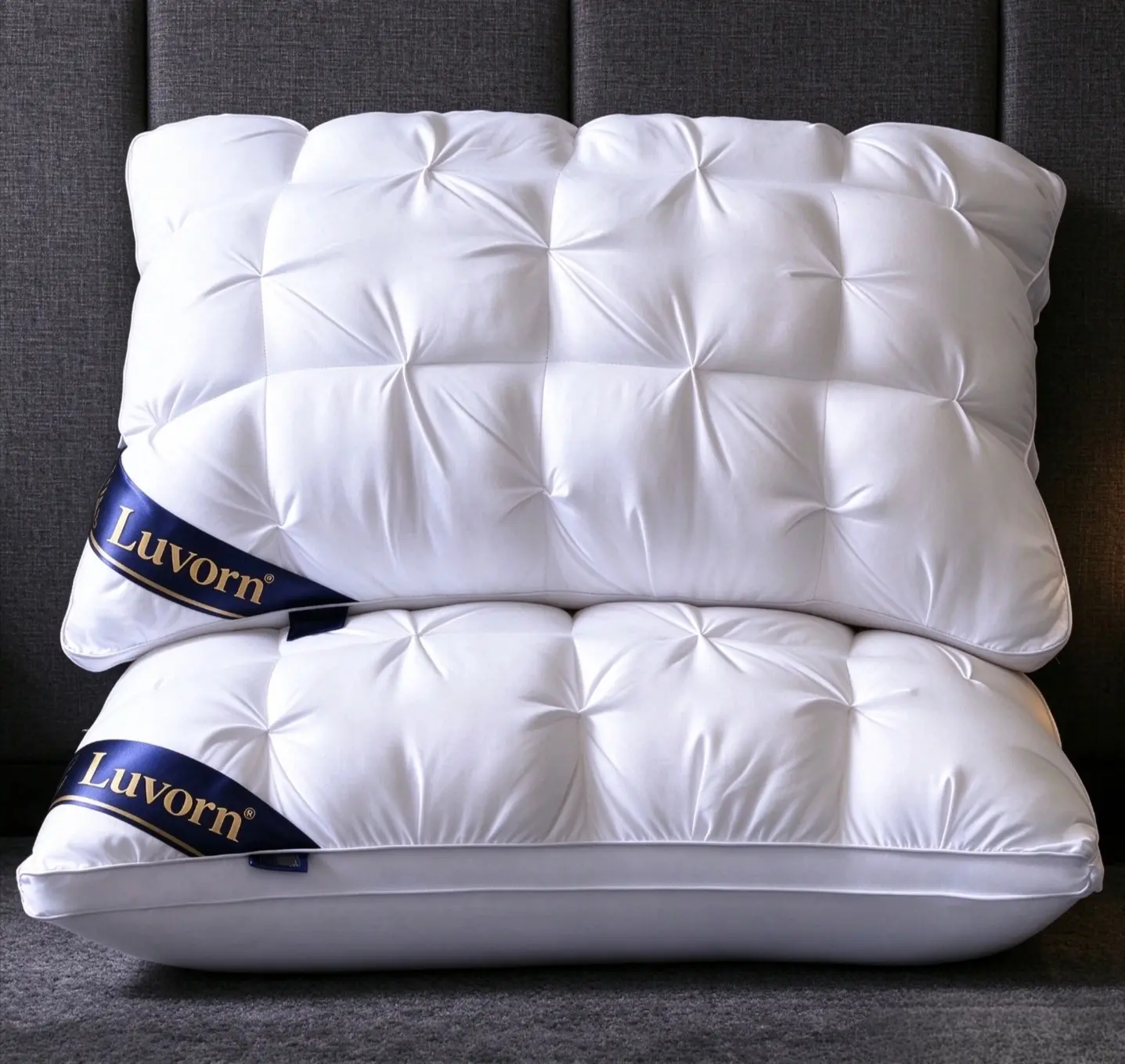 King Size-2pcs Luxury Hotel Collection Deep Sleep Pillow  Soft Texture, Neck Support,Hypoallergenic Fill, Cooling Bedding,suitable for all seasons, Deals For You.