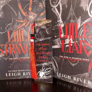Little Stranger Bookmark from The Web of Silence Duet by Leigh River with Red Tassel Design